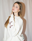Gingerbread Cookie Recipe Embroidery Sweatshirt
