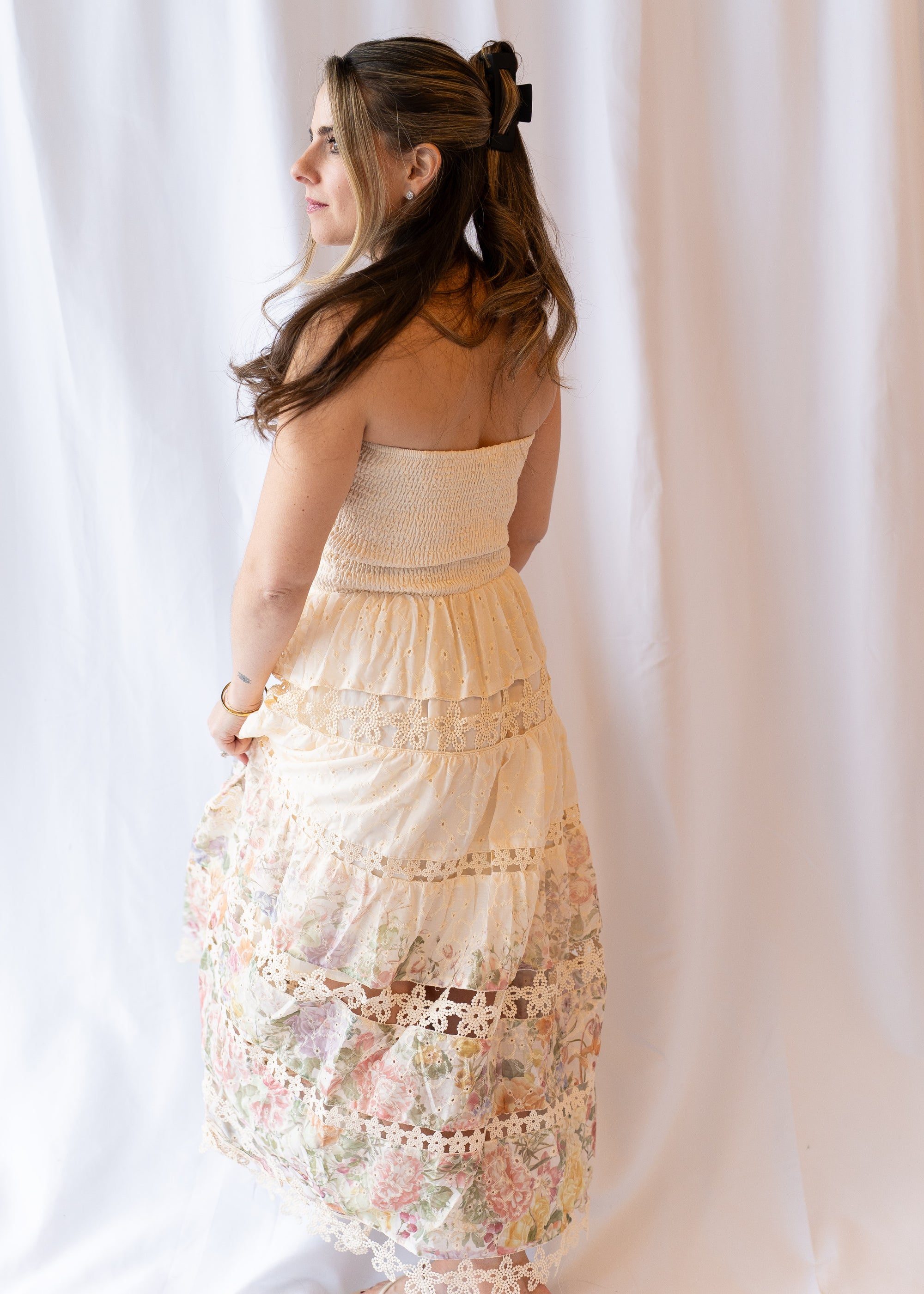 Briar Eyelet Lace Tube Dress