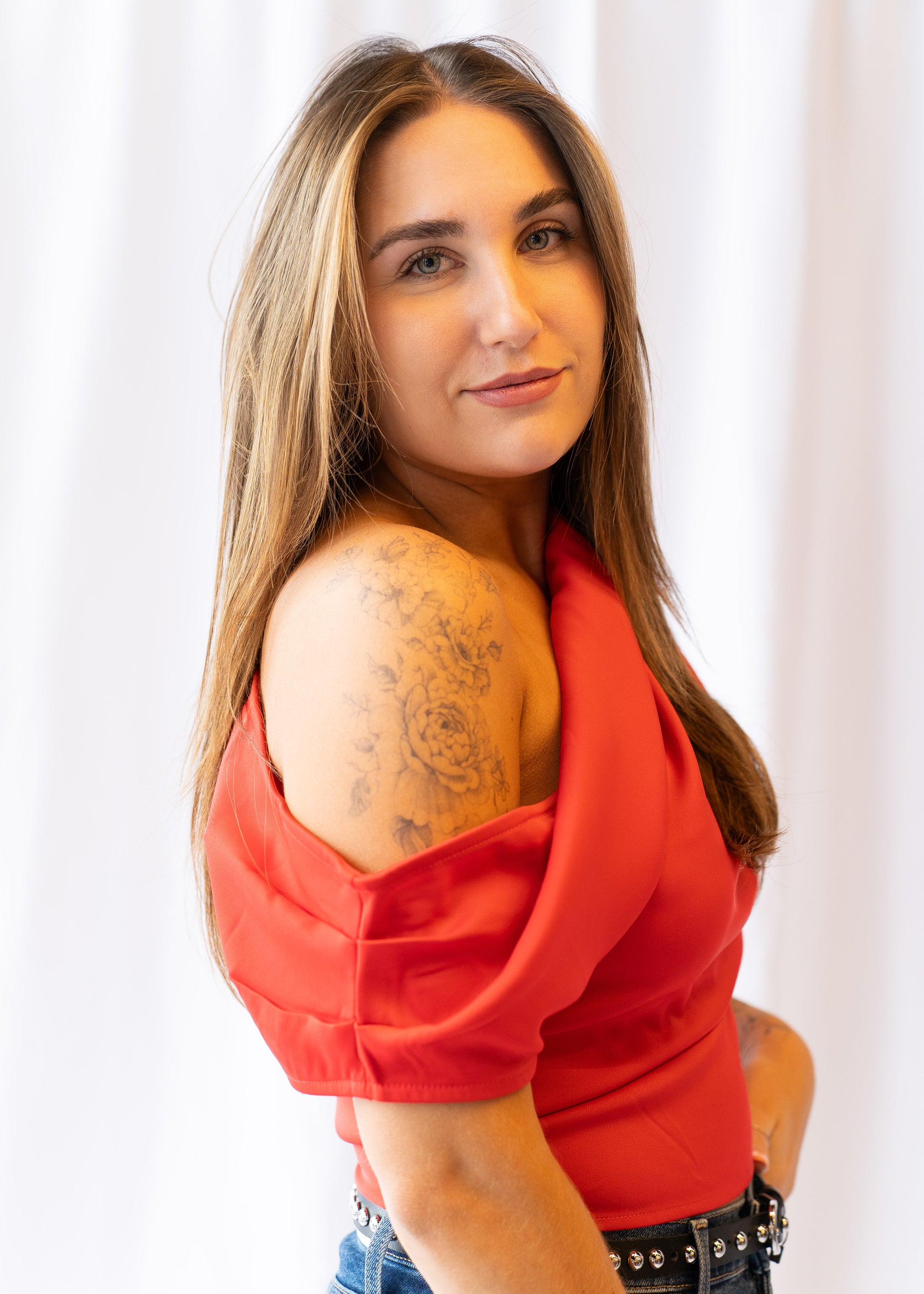 Sloane One Shoulder Satin Top