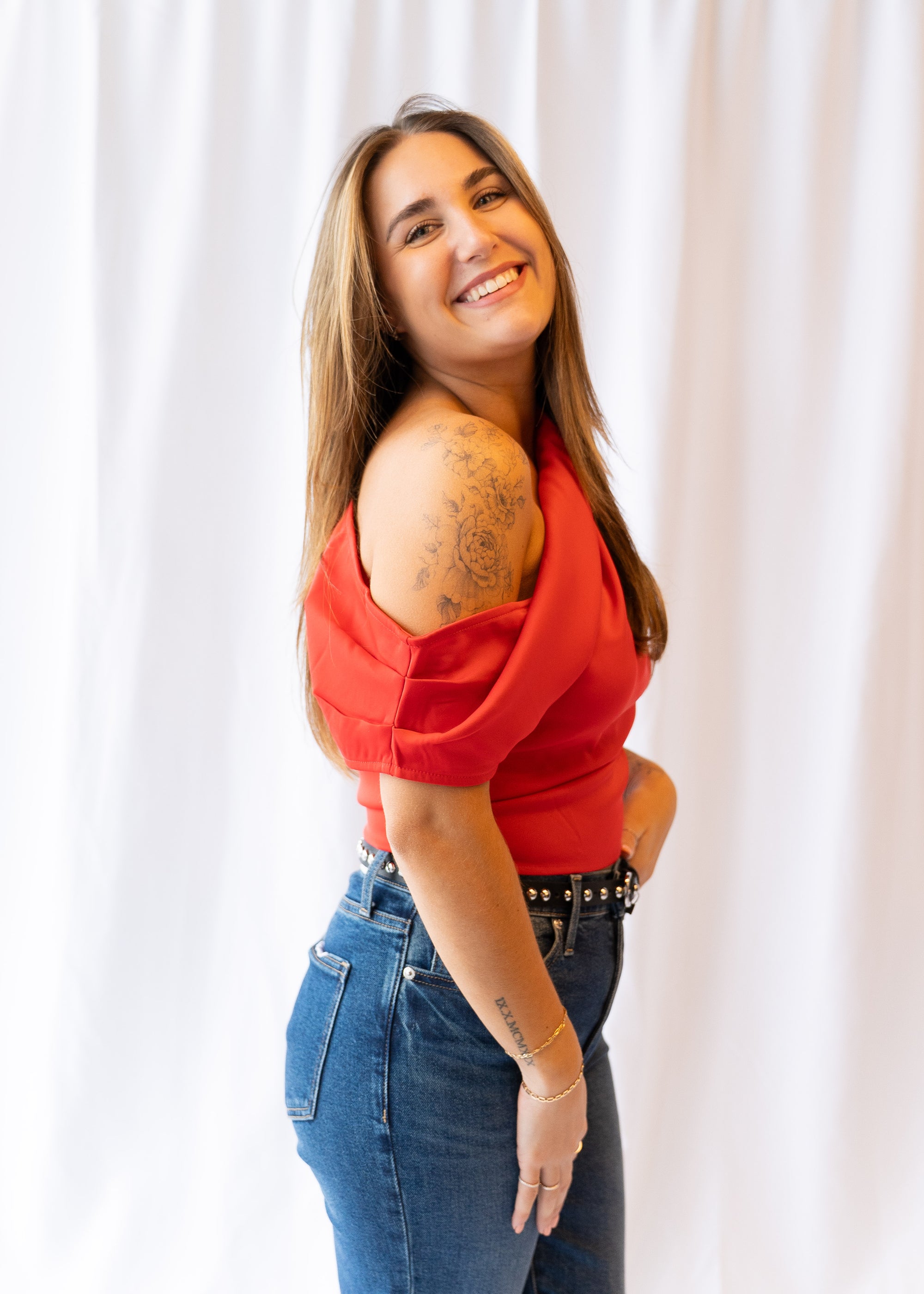 Sloane One Shoulder Satin Top