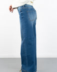 Parker Pintuck Ankle Wide Leg Jeans