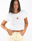 Fran Flower Embroidered Tee
