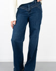 Layla Wide Leg Yoke Detail Jeans
