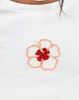 Fran Flower Embroidered Tee
