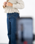 Layla Wide Leg Yoke Detail Jeans