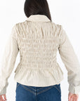 Nomi Smocked Peplum Shirt