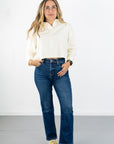 Chloe Elastic Band Crop Straight Pants