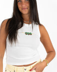Ozzy Olive Embroidered Tank