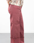 Sienna Crop Wide Leg Wide Cuffed Pants