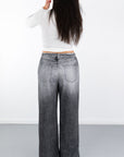 Ainsley Denim Terry Pants- Black