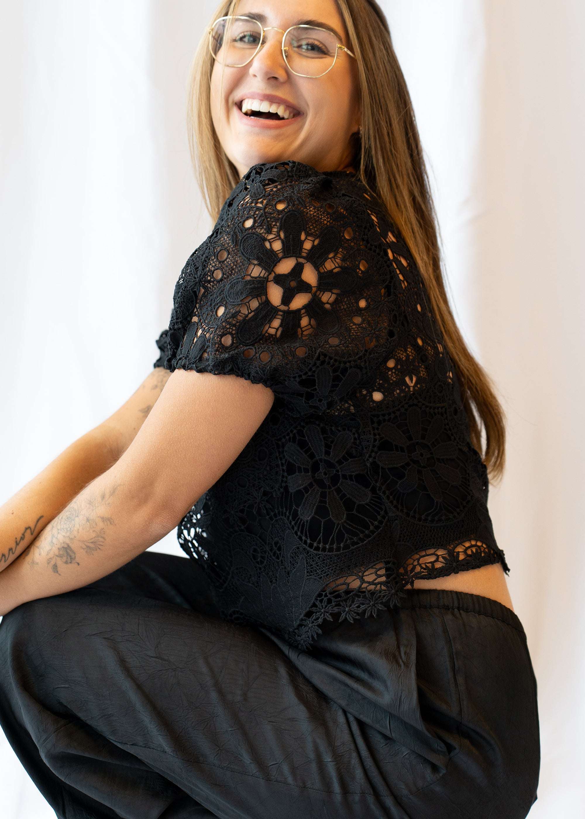 Sylvie Crochet Lace Blouse