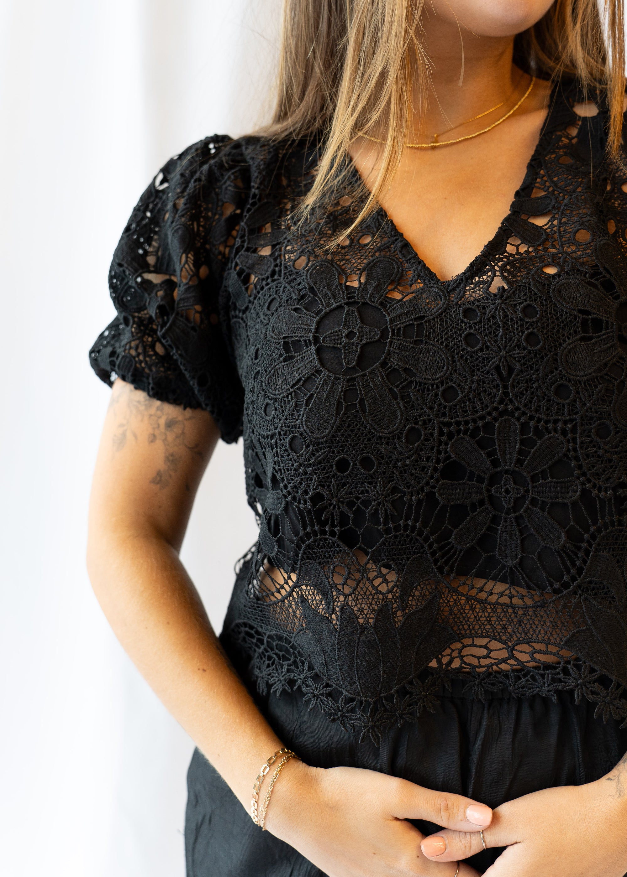 Sylvie Crochet Lace Blouse