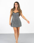 Herringbone Suiting Mini Dress
