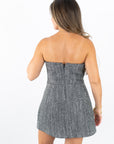 Herringbone Suiting Mini Dress