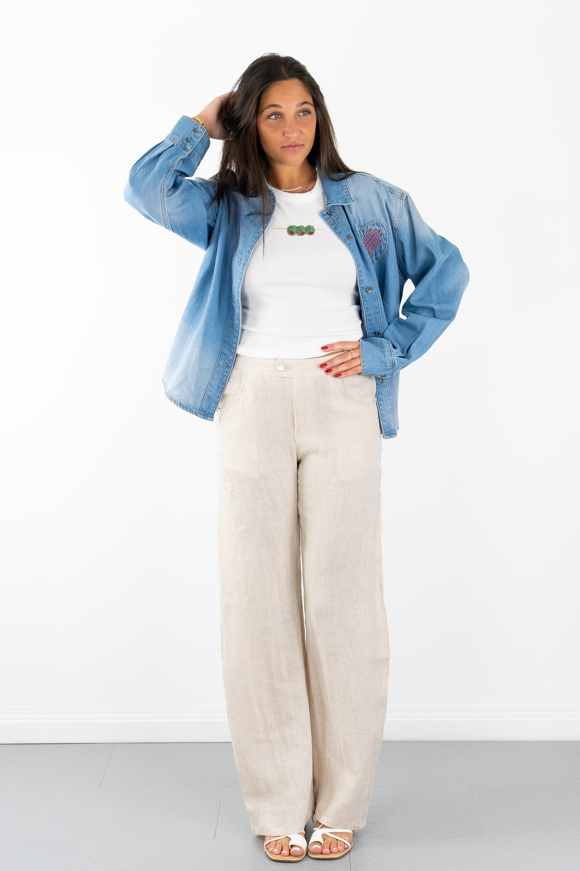 Carina Relaxed Wide-Leg Linen Pant