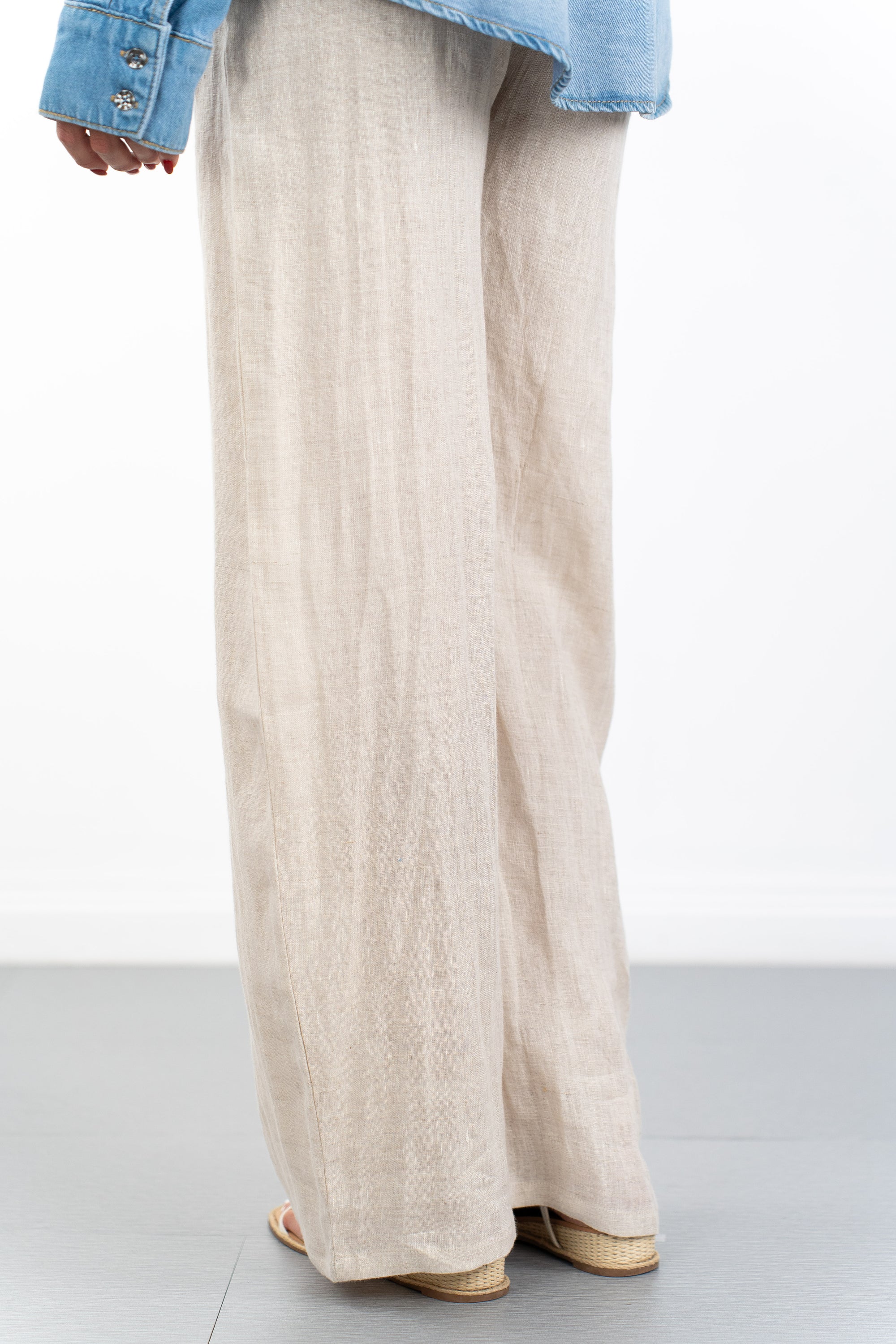 Carina Relaxed Wide-Leg Linen Pant
