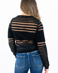Knit Stripe Sheer Top