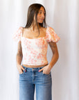 Rosalie Puff Sleeve Floral Top