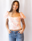 Rosalie Puff Sleeve Floral Top