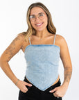 Romy Denim Bandana Top