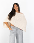 Margo Textured Knit Poncho Top
