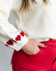 Genevieve Heart Detail Sweater