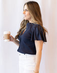 Maren Ribbed Button-Down