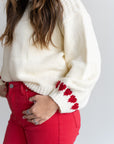 Genevieve Heart Detail Sweater