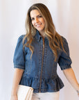 Delancey Denim Peplum Jacket