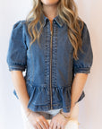 Delancey Denim Peplum Jacket