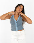 Zen Halter Knit Top