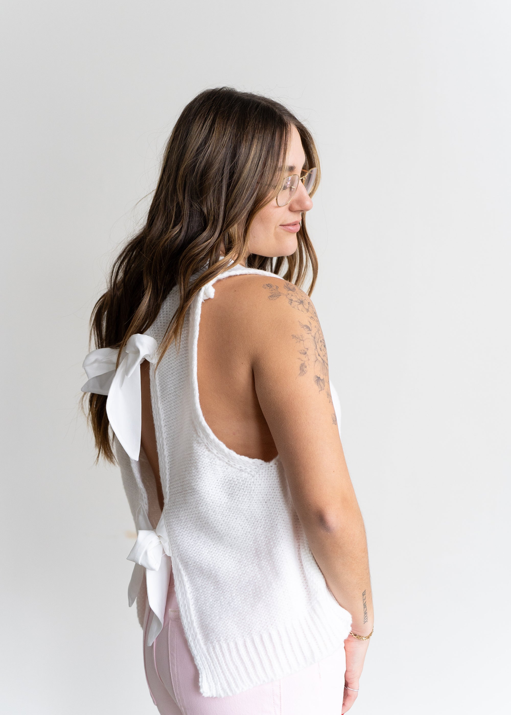 Cora Open-Back Bow Top