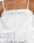 Bianca Lace Ruffle Camisole Top
