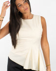 Dina Sleeveless Ruffle Top