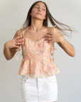 Halcyon Peplum Top