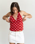 Marcelline Polka Dot Halter Top