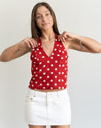 Marcelline Polka Dot Halter Top