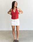 Marcelline Polka Dot Halter Top