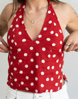 Marcelline Polka Dot Halter Top