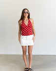 Marcelline Polka Dot Halter Top