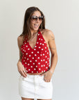Marcelline Polka Dot Halter Top