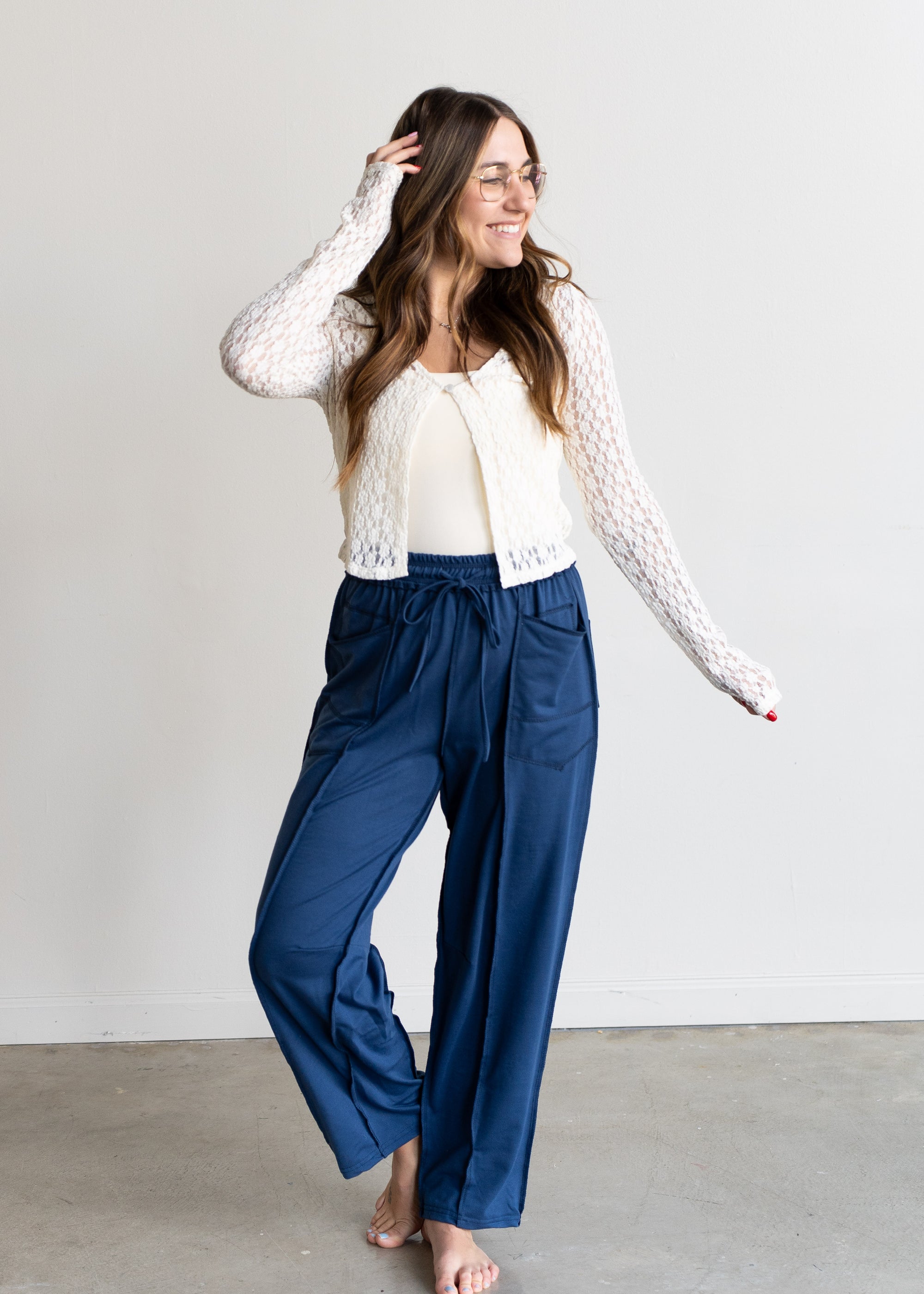 Tessa Wide-Leg Drawstring Pants