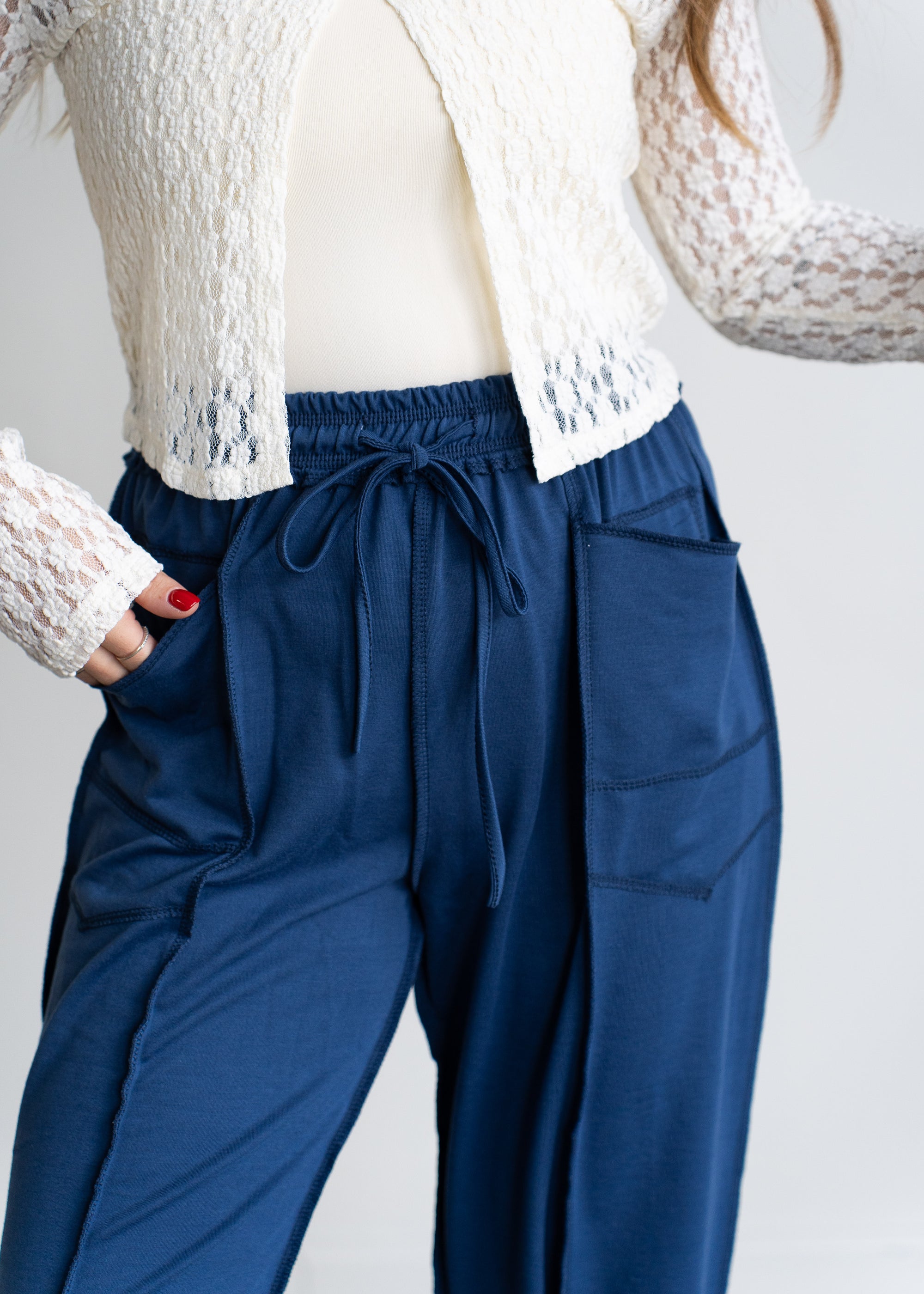 Tessa Wide-Leg Drawstring Pants