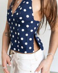 Marcelline Polka Dot Halter Top