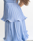 Lupin Tiered Dress- Slate Blue