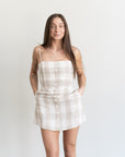 Lisa Button-Front Mini Dress