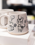 Oversized Mug with Cats