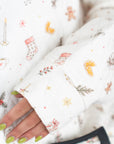 A Cottage Christmas Icons Quilted Hoodie