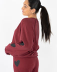 Kevvy Pullover Sweatshirt- Garnet