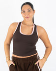 Double Layered Racerback Tank Top